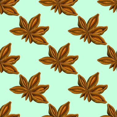 Sulu boya Dikişsiz desen anason ile. Elle çizilmiş botanik tasarım. Bir afiş, poster, defter, davet için şablon