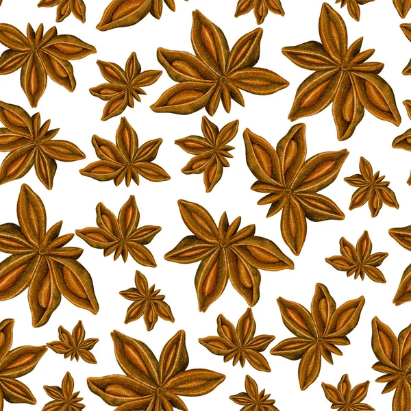 Sulu boya Dikişsiz desen anason ile. Elle çizilmiş botanik tasarım. Bir afiş, poster, defter, davet için şablon