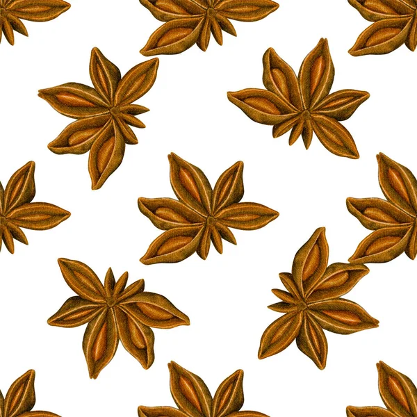 Sulu boya Dikişsiz desen anason ile. Elle çizilmiş botanik tasarım. Bir afiş, poster, defter, davet için şablon