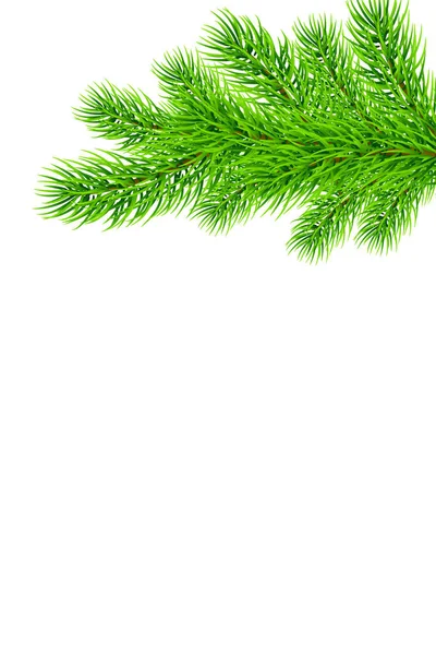 Cadre de Noël de vacances avec branches de sapin. Modèle de bannière, affiche, invitation — Image vectorielle