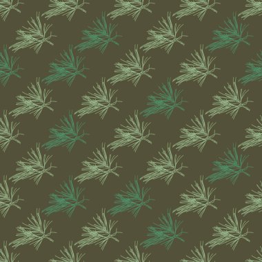 Tatil köknar ağacı dalları ile seamless modeli. Bir kartvizit, afiş, poster, defter, davet için şablon