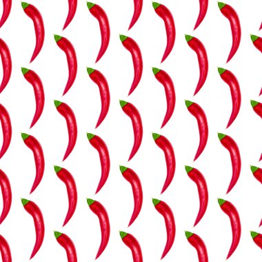 Kırmızı biber Dikişsiz desen arka plan. Bir kartvizit, afiş, poster, defter, davet, modern suluboya botanik sanat ile menü için şablon