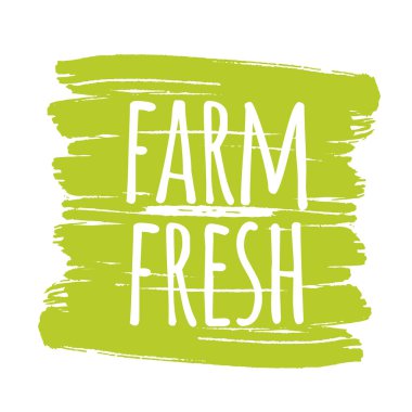 Eko çiftlik taze etiket, yuvarlak grunge logosu, doğal ürünler paketleme için Sticker