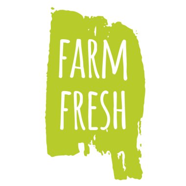 Eko çiftlik taze etiket, yuvarlak grunge logosu, doğal ürünler paketleme için Sticker