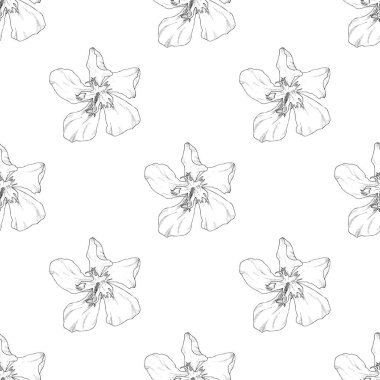 Dikişsiz desen. Çiçek mürekkep çizimi. Şablon