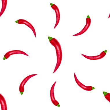 Kırmızı biber Dikişsiz desen arka plan. Bir kartvizit, afiş, poster, defter, davet, modern suluboya botanik sanat ile menü için şablon