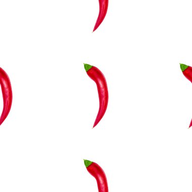 Kırmızı biber Dikişsiz desen arka plan. Bir kartvizit, afiş, poster, defter, davet, modern suluboya botanik sanat ile menü için şablon