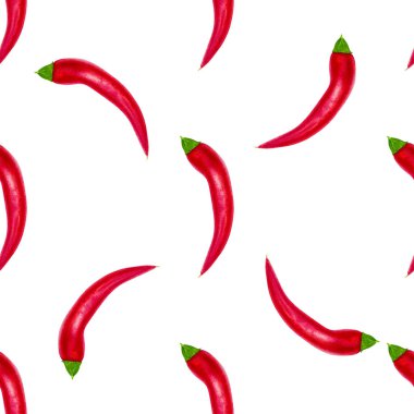 Kırmızı biber Dikişsiz desen arka plan. Bir kartvizit, afiş, poster, defter, davet, modern suluboya botanik sanat ile menü için şablon