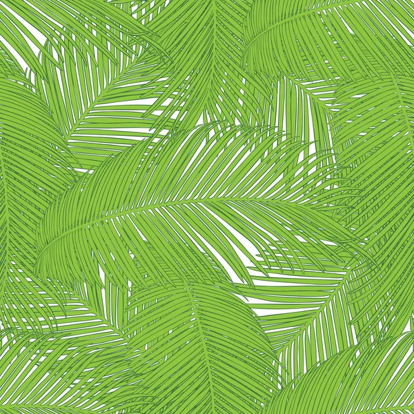 Цветочный бесшовный рисунок. Чернильный рисунок пальмовой ветки. Мода цветочная печать для визитной карточки, баннер, плакат, обертка, ткань, ноутбук, приглашение — стоковый вектор