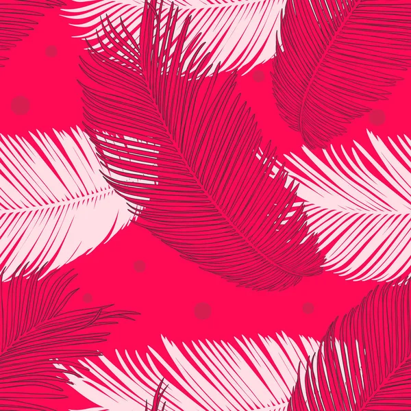 Цветочный бесшовный рисунок. Чернильный рисунок пальмовой ветки. Мода цветочная печать для визитной карточки, баннер, плакат, обертка, ткань, ноутбук, приглашение. Векторная иллюстрация — стоковый вектор