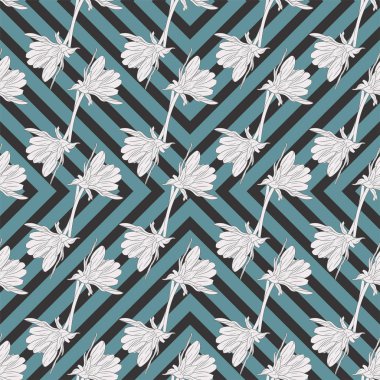 Çiçek mürekkep kroki ile Çiçek dikişsiz desen. Dahlia, ne oldu? Bir afiş, poster, kumaş, dizüstü bilgisayar, davetiye için moda çiçek baskı