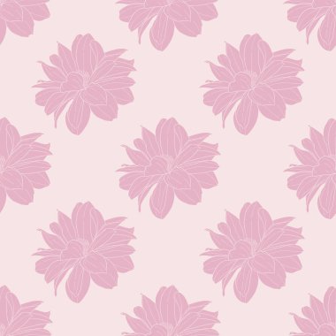 Çiçek mürekkep kroki ile Çiçek dikişsiz desen. Dahlia, ne oldu? Bir afiş, poster, kumaş, dizüstü bilgisayar, davetiye için moda çiçek baskı