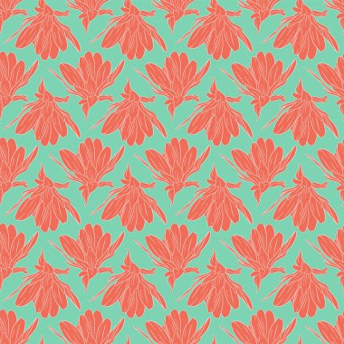 Çiçek dikişsiz desen. Çiçek bitki, çiçek mürekkebinin kroki ile dal. Dahlia, ne oldu? Bir kartvizit, afiş, poster, sarma, kumaş, dizüstü bilgisayar, davetiye için Moda çiçek baskı