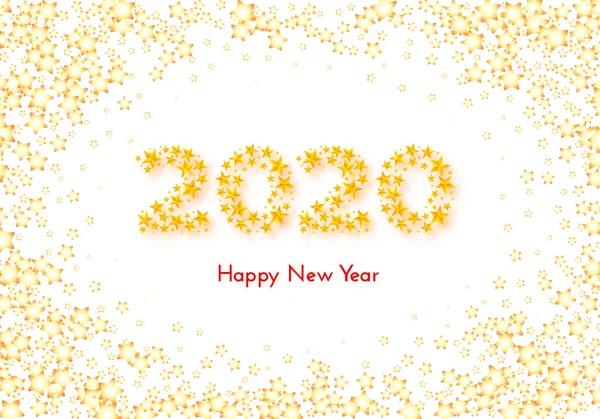 Carte cadeau de vacances. Bonne année 2020 — Image vectorielle