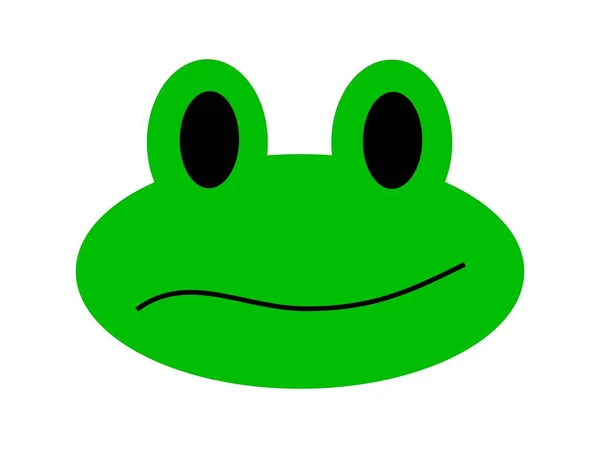 Żaba Emoji Niezdecydowany Nastrój — Zdjęcie stockowe