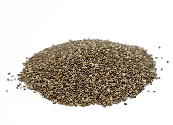 Chia Seeds Isolated White Background — Stock Photo, Image