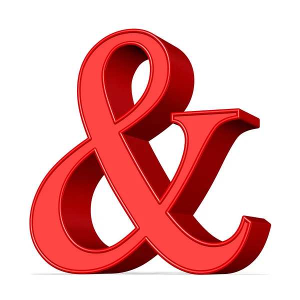 Ampersand 3D插图中的符号 — 图库照片