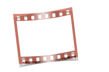 Beyaz arkaplandaki slayt filmi, 3d İllüstrasyon
