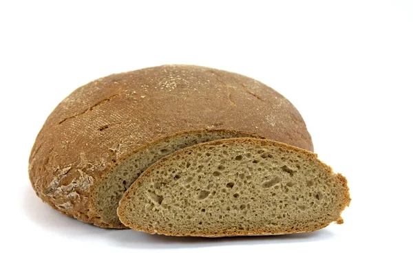Krájený Chléb Před Bílým Pozadím — Stock fotografie