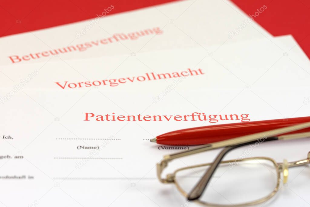 Advance directives and preventive care authorization in Germany