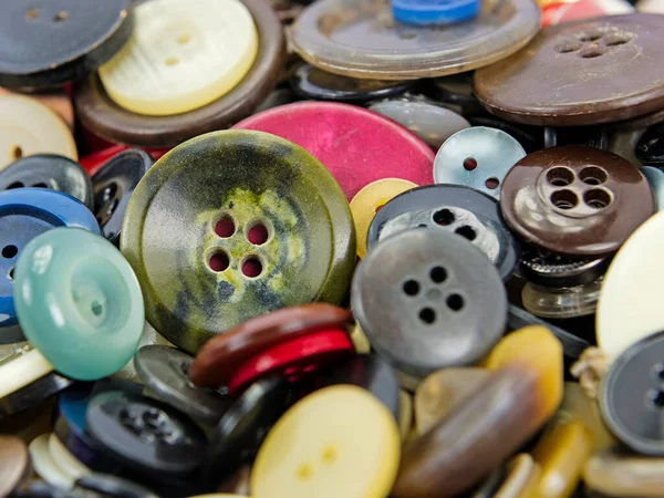 Lot Old Clothes Buttons Stock Picture