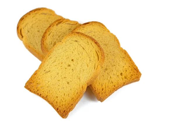 Sliced Rusk White Background — Stock Photo, Image