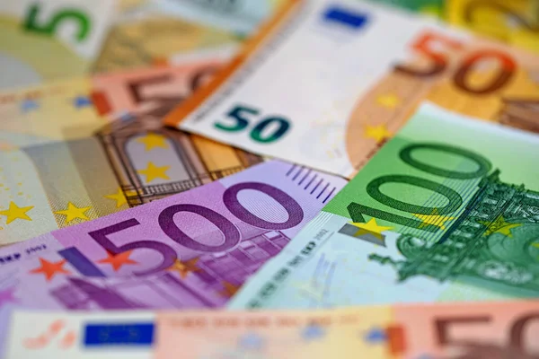 Avro para birimi olarak banknotlar, yakın plan