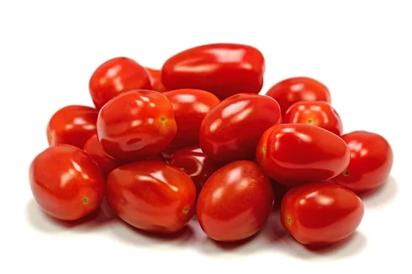 Fecha Tomates Cherry Delante Fondo Blanco —  Fotos de Stock