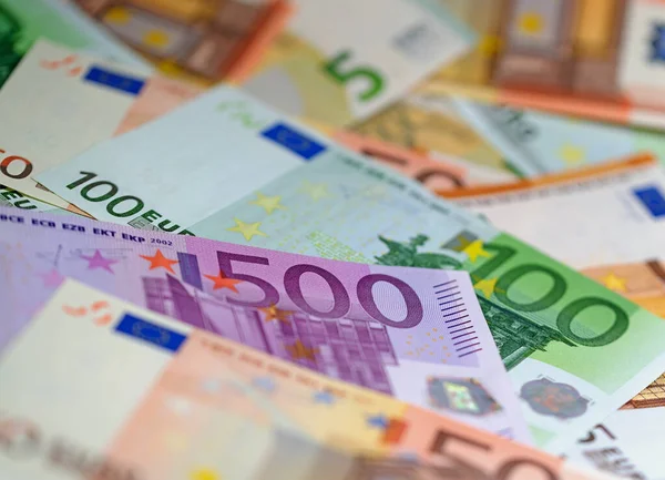 Banknoten Euro Währung Nahaufnahme — Stockfoto