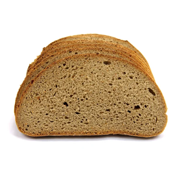 Chleb Krojony Białym Tle — Zdjęcie stockowe