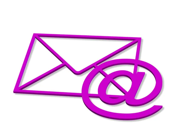 Email Representação Simbólica Ilustração — Fotografia de Stock