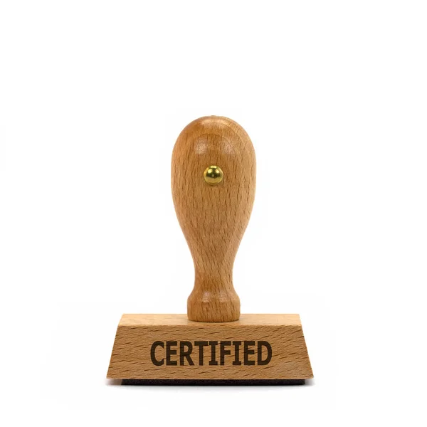 Stempel Met Tekst Gecertificeerd — Stockfoto