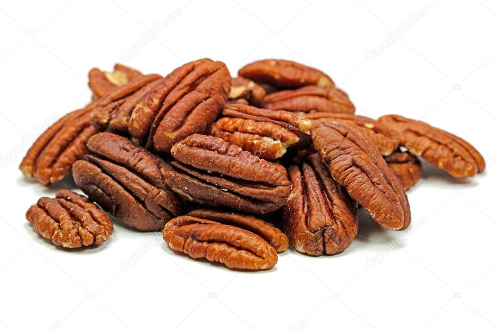 Pecans in a close up