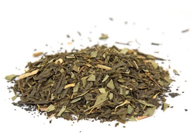 Bambu çayı beyaz bir arkaplanda izole edilmiş.