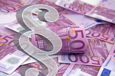 Arkaplanda avro banknotları bulunan paragraf