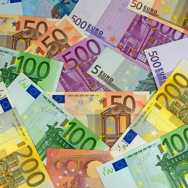 Viele Banknoten Euro Währung — Stockfoto