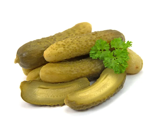 Pickles Geïsoleerd Tegen Een Witte Achtergrond — Stockfoto