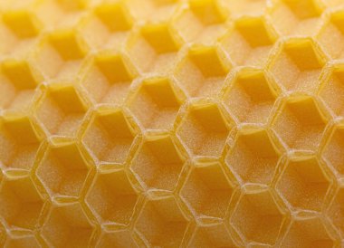 Balmumu mumu, bal peteği deseni, yakın plan.