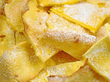 Huckel pastası yakın planda.