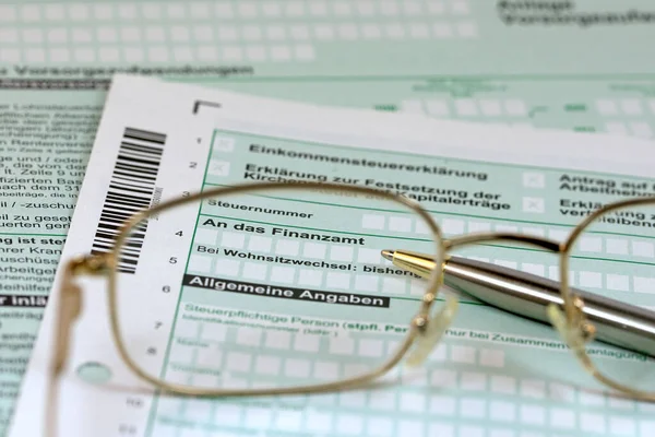 Forms Tax Return Germany — Stock Photo, Image