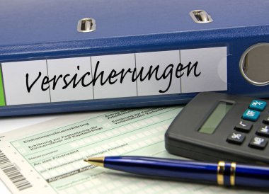 Vergi iadesi için dosya dizini, Almanca kelime Versicherungen