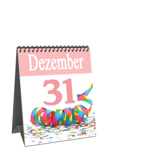 Desk Calendar Cover Sheet December 31St — Stock Photo, Image