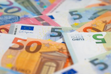 Yakın planda Euro banknotları