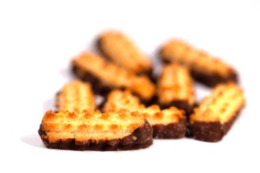 Beyaz arka planda Spritz kurabiyeleri