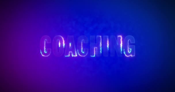 Coachen. Elektrische bliksemwoorden. Logotype — Stockvideo