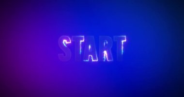 Başla. Elektrikli yıldırım kelimeleri. Logotype