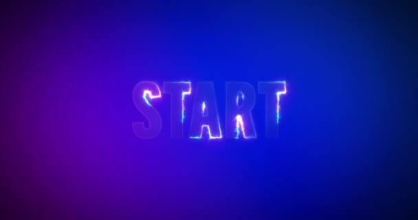 Start. Elektrischer Blitz. Logotyp — Stockvideo