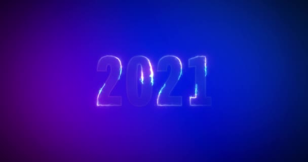 År 2021. Elektriska blixtord. Logotyp — Stockvideo