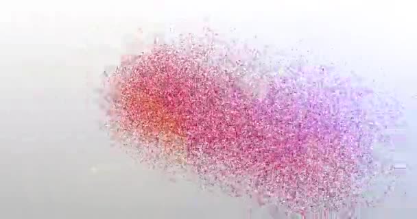 Succès. Logo des particules. Animation de texte