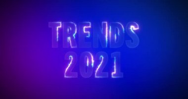 Eğilimler 2021. Elektrikli yıldırım kelimeleri. Logotype